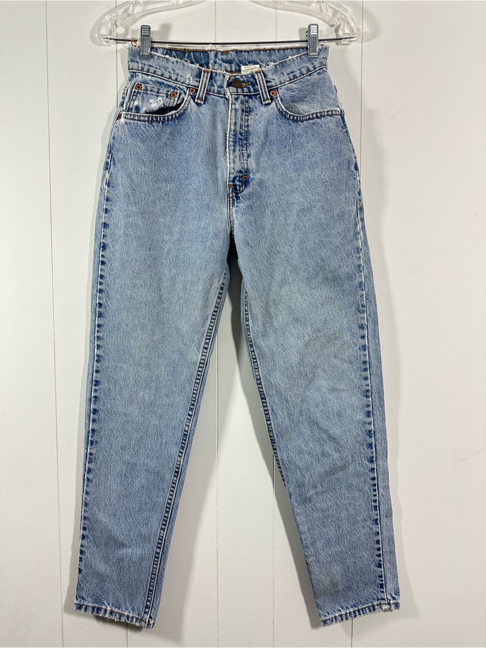 Levis 521 Vtg 90s Sz 6P Womens Made in USA Tapered Fit High Rise Destroyed Jeans